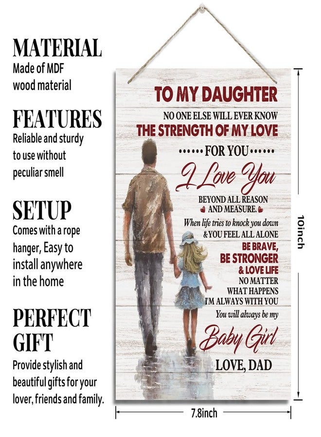 BQL Inspirational Wall Decor - Decorative Hanging Wood Signs for Daughter's Birthday - 'You Will Always Be My Baby Girl' Gift - Image 2